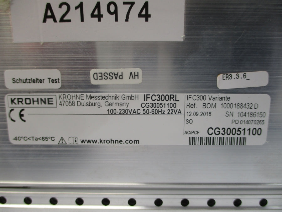 KROHNE IFC300RL 100-230VAC NSNP