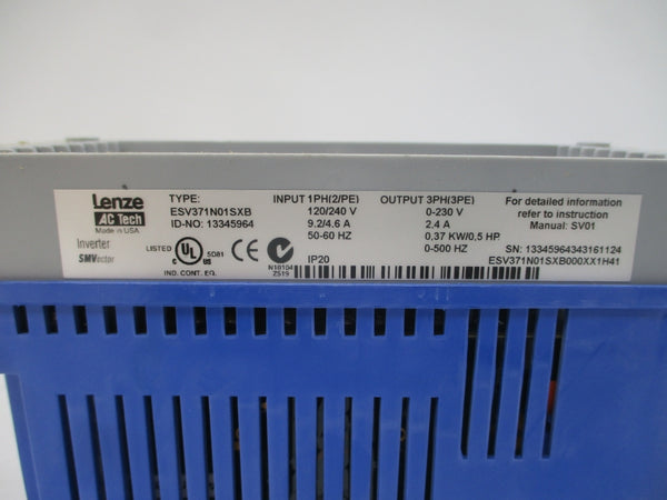 LENZE ESV371N01SXB 13345964 120/240V 9.2/4.6A NSMP