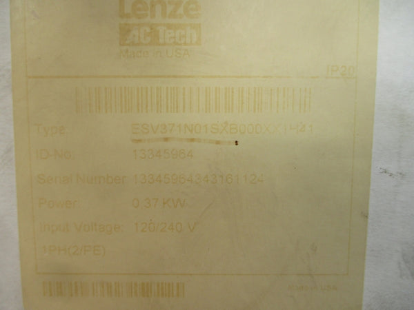 LENZE ESV371N01SXB 13345964 120/240V 9.2/4.6A NSMP