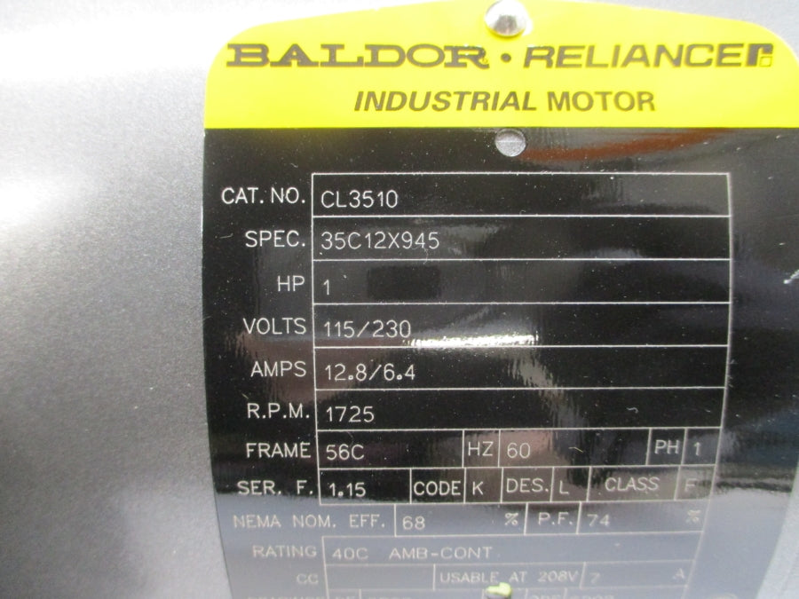 BALDOR CL3510 35C12X945 115/230V 12.8/6.4A NSNP