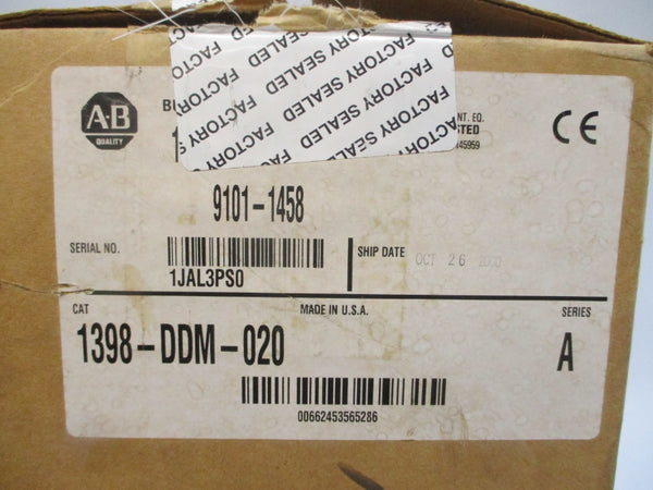 ALLEN BRADLEY 1398-DDM-020 SER. A 120/240VAC 19A NSMP