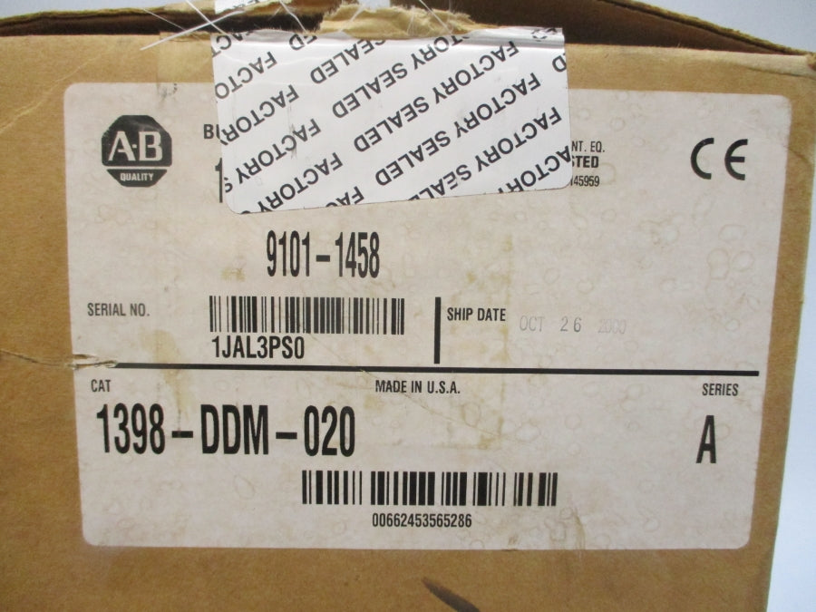 ALLEN BRADLEY 1398-DDM-020 SER. A 120/240VAC 19A NSMP