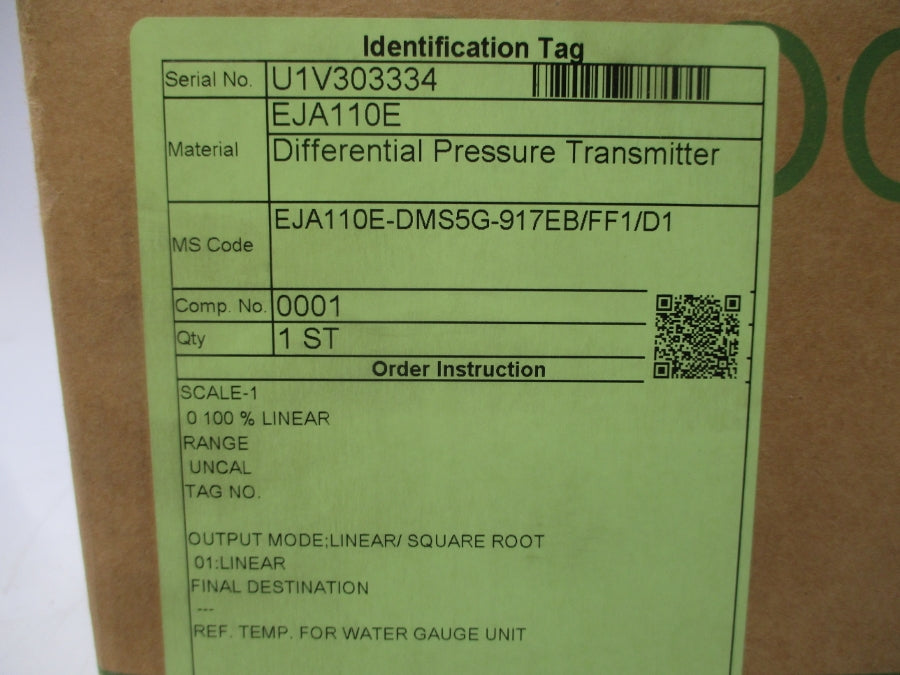 YOKOGAWA EJA110E-DMS5G-917EB/FF1/D1 NSFS