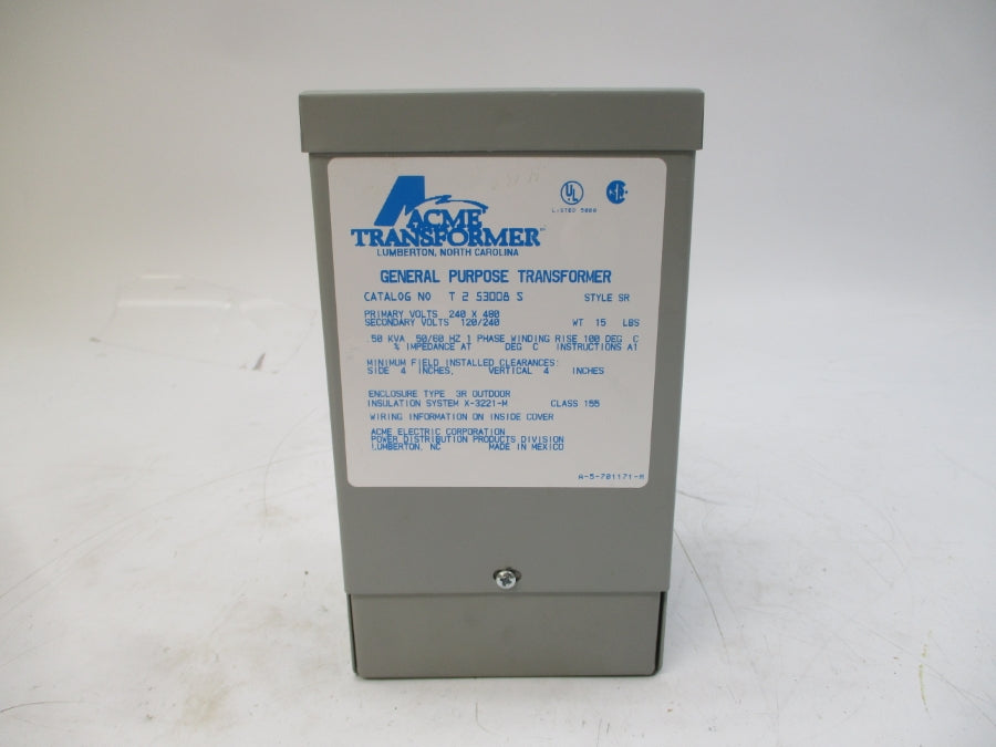 ACME TRANSFORMER T2-53008-S 240/480V NSMP