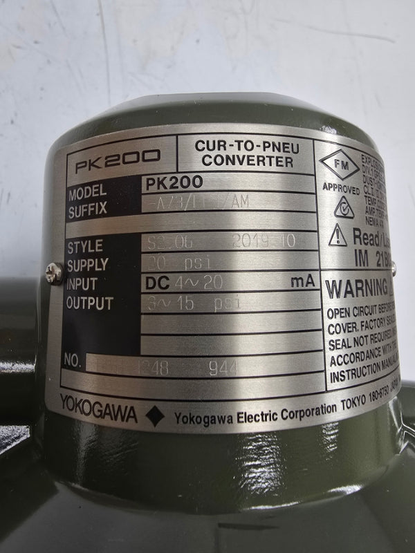 YOKOGAWA PK200-A73/FF1/AM 3-15PSI NSMP