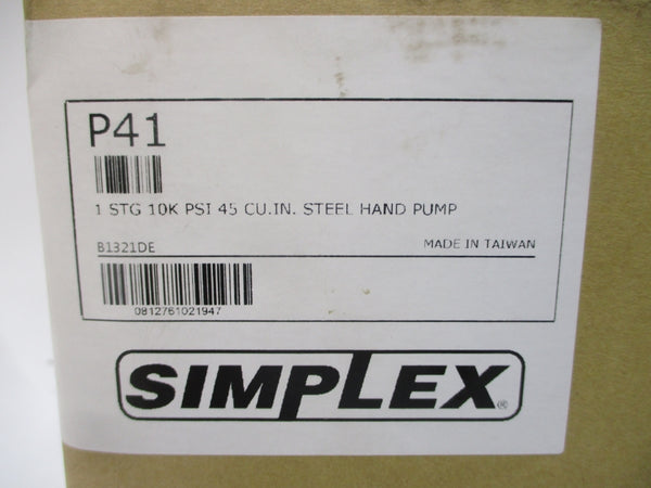 SIMPLEX P41 10000PSI NSMP