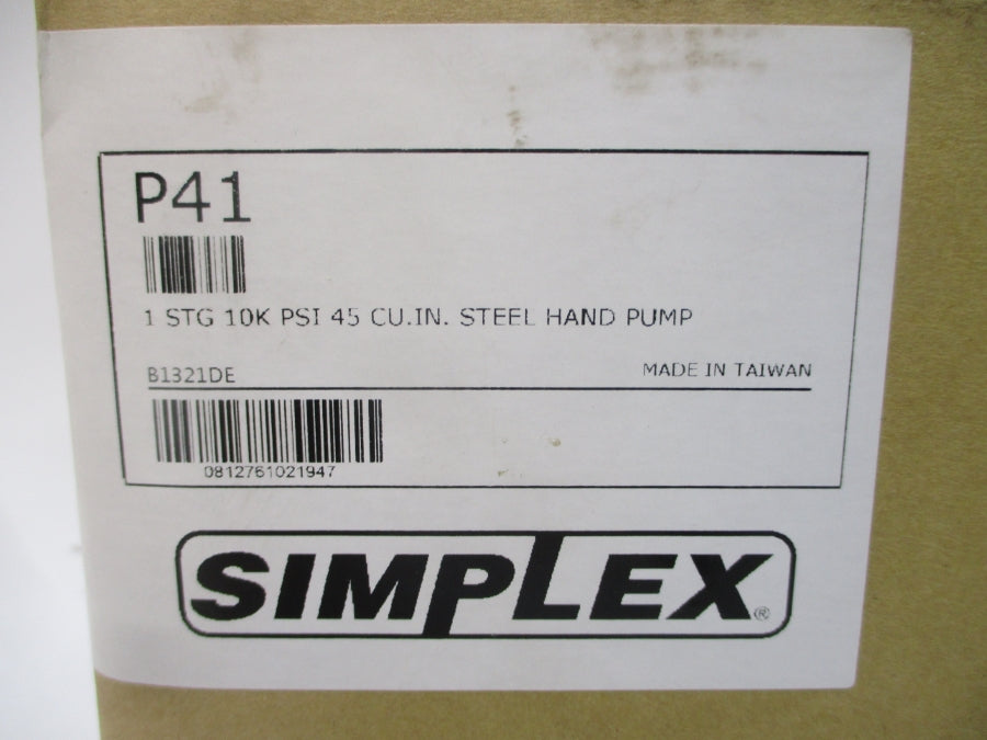 SIMPLEX P41 10000PSI NSMP