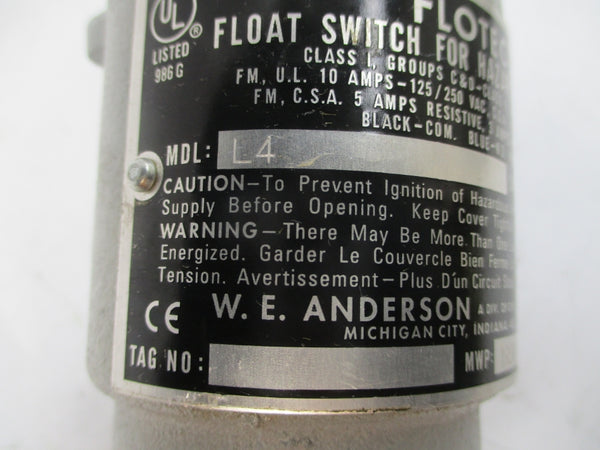 W.E. ANDERSON L4 125/250VAC 10A NSNP