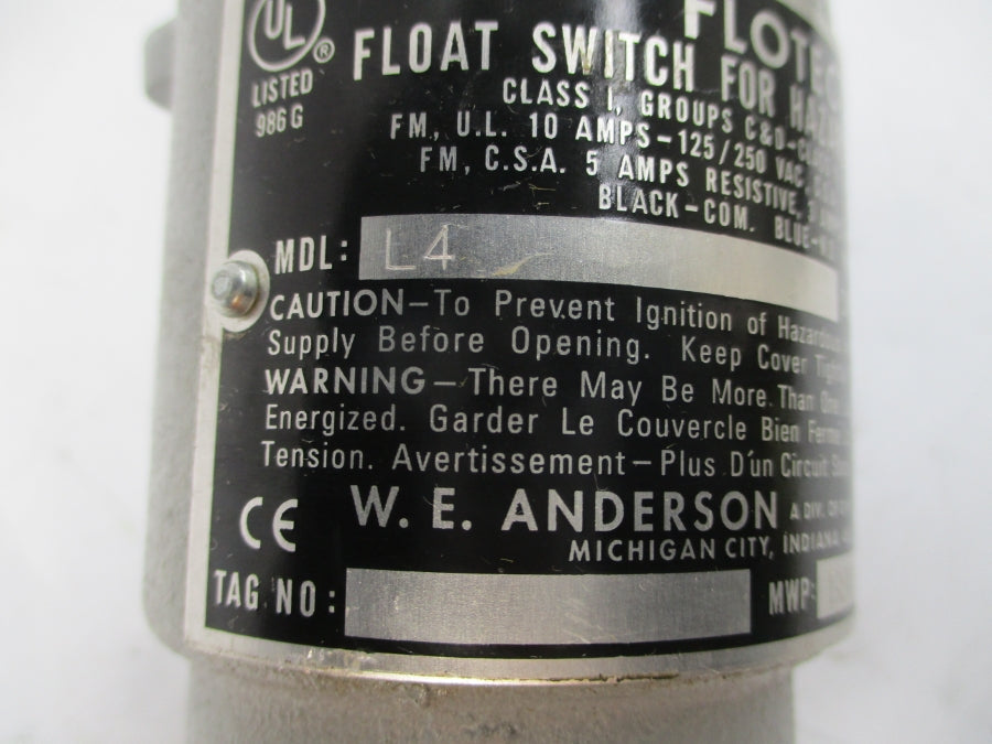 W.E. ANDERSON L4 125/250VAC 10A NSNP