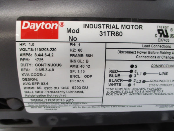 DAYTON 31TR80 115/208-230V 8.4/4.6-4.2A NSNP