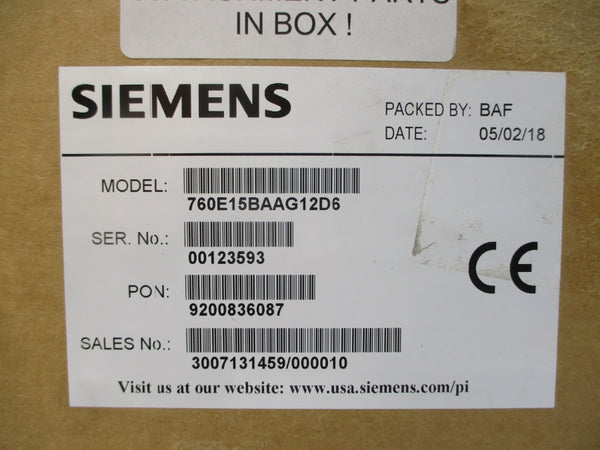 SIEMENS 760E15BAAG12D6 NSFS
