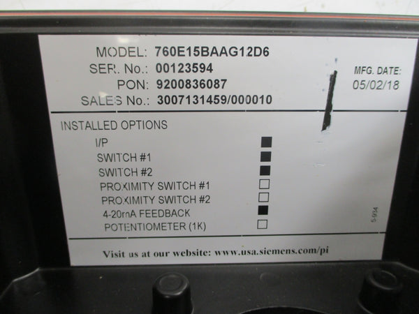 SIEMENS 760E15BAAG12D6 NSMP