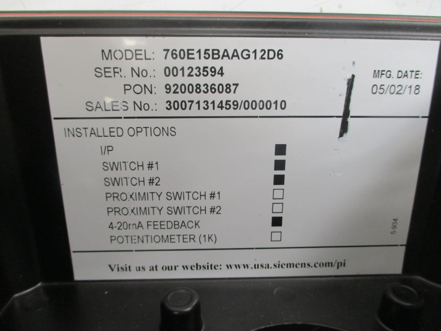 SIEMENS 760E15BAAG12D6 NSMP