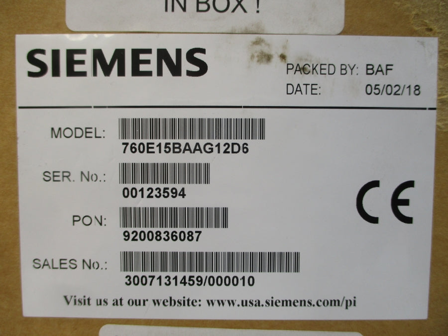 SIEMENS 760E15BAAG12D6 NSMP