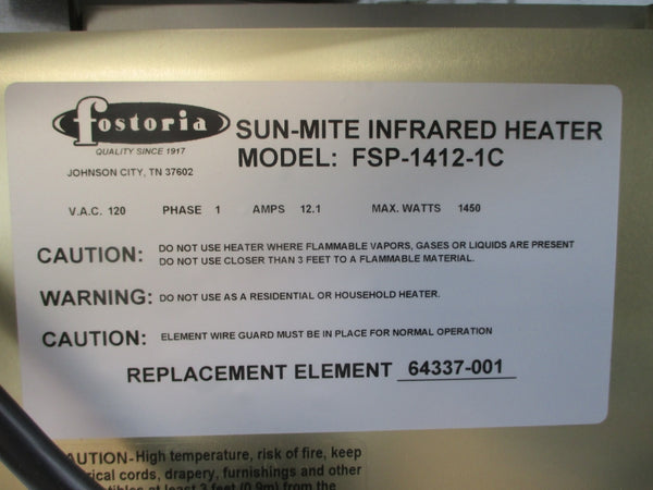 FOSTORIA FSP-1412-1C 120VAC 12.1A NSMP