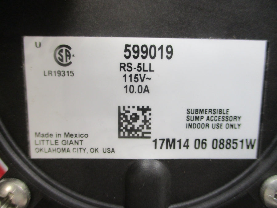 LITTLE GIANT RS-5LL 599019 115V 10.0A NSMP