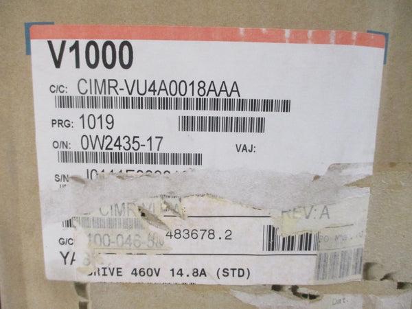 YASKAWA CIMR-VU4A0018AAA 380-480VAC 20.0/15.0A REV. A NSMP