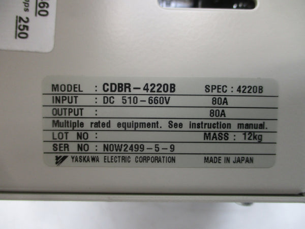 YASKAWA CDBR-4220B 510-660VDC 80A NSMP