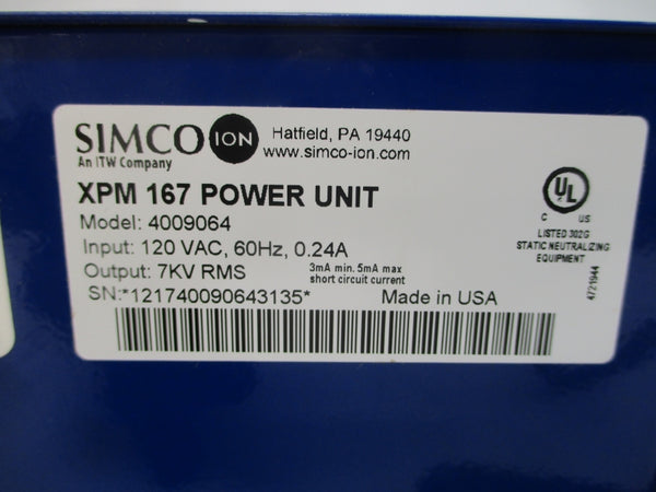 SIMCO 4009064 XPM167 120VAC 0.24A NSMP