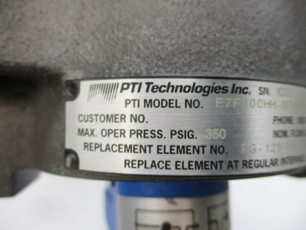PTI TECHNOLOGIES F7F100HH-BPUKHX 350PSI NSNP