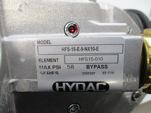 HYDAC HFS-15-E-9-NX10-E UM71A44376712 120V 3.7A 58PSI NSNP