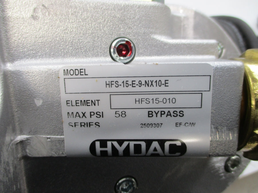 HYDAC HFS-15-E-9-NX10-E UM71A44376712 120V 3.7A 58PSI NSNP
