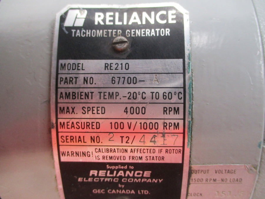 RELIANCE RE210 67700-A 100V NSNP