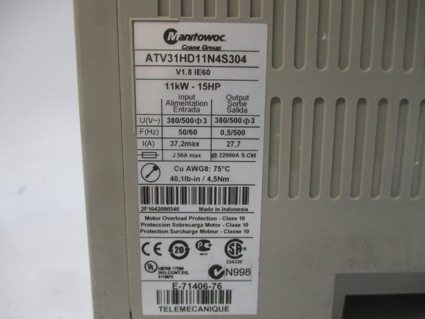 MANITOWOC ATV31HD11N4S304 380/500V 37.2A UNMP