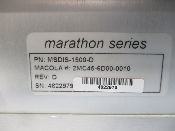 MARATHON MSDIS-1500-D 2MC45-6D00-0010 REV. D NSNP