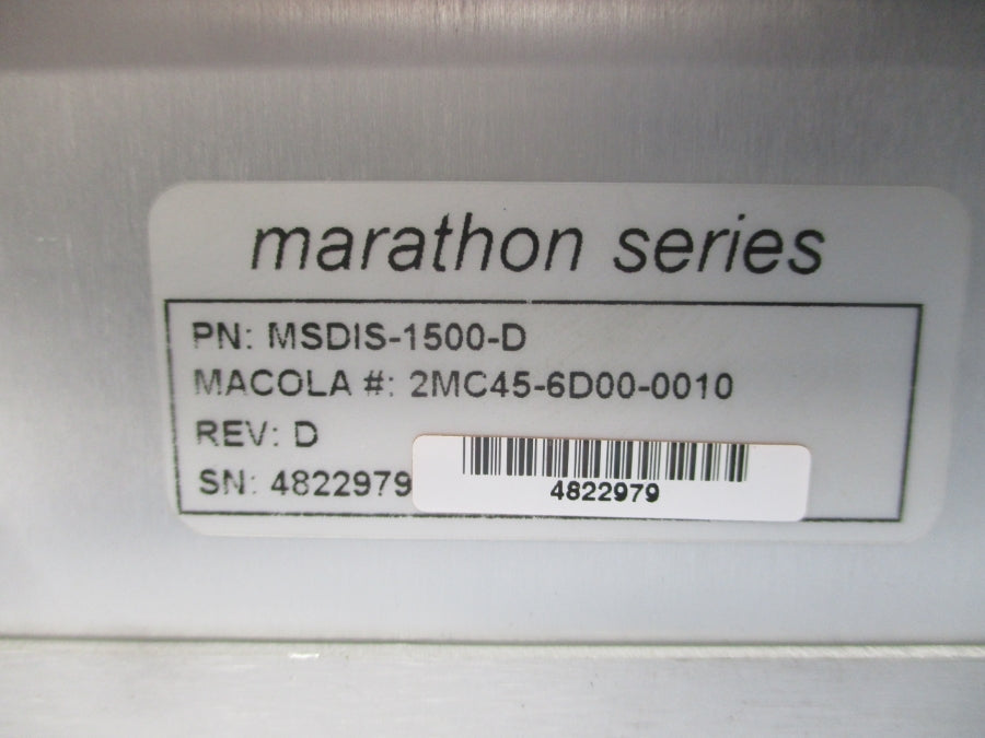 MARATHON MSDIS-1500-D 2MC45-6D00-0010 REV. D NSNP