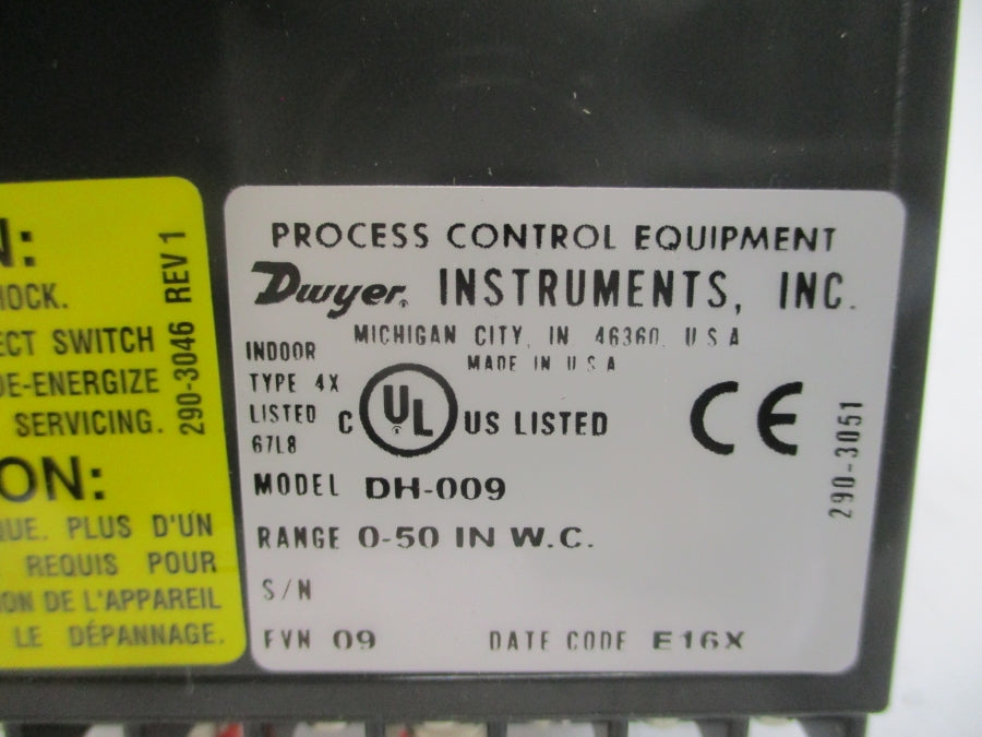 DWYER DH-009 100-240VAC 8A 0-50INWC NSMP