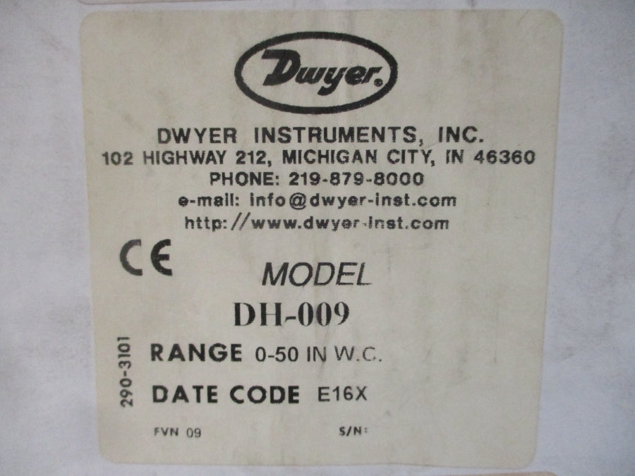 DWYER DH-009 100-240VAC 8A 0-50INWC NSMP