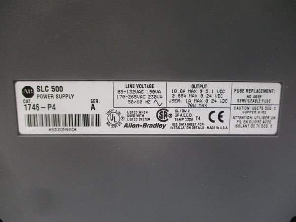 ALLEN BRADLEY 1746-P4 SER. A 170-265VAC 10.0A NSMP