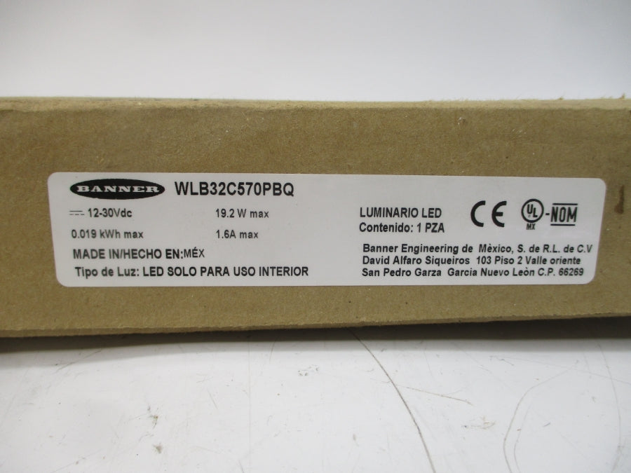 BANNER ENGINEERING WLB32C570PBQ 12-30VDC 1.6A NSMP