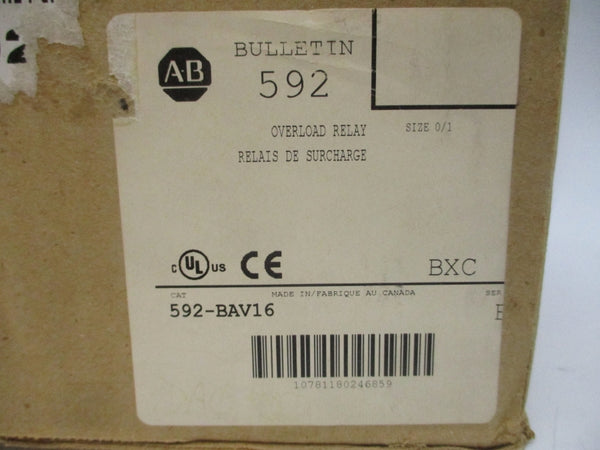 ALLEN BRADLEY 592-BAV16 SER. B 40A (BR/WH) NSMP