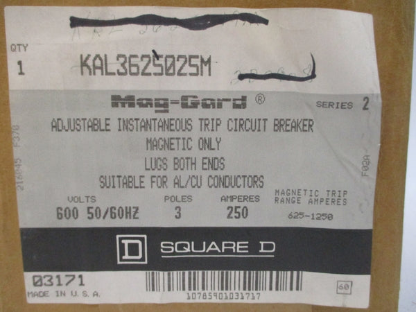SQUARE D KAL3625025M SER. 2 600VAC 250A NSMP