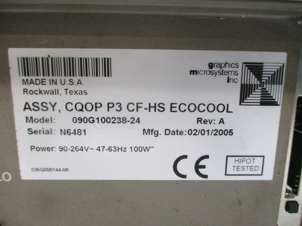 GRAPHICS MICROSYSTEMS 090G100238-24 90-264V REV. A UNMP