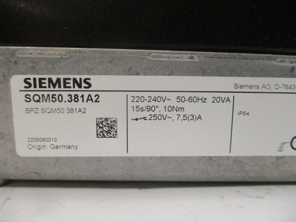 SIEMENS SQM50.381A2 220-240V 7.5(3)A NSNP