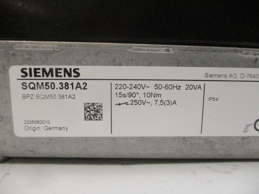 SIEMENS SQM50.381A2 220-240V 7.5(3)A NSNP