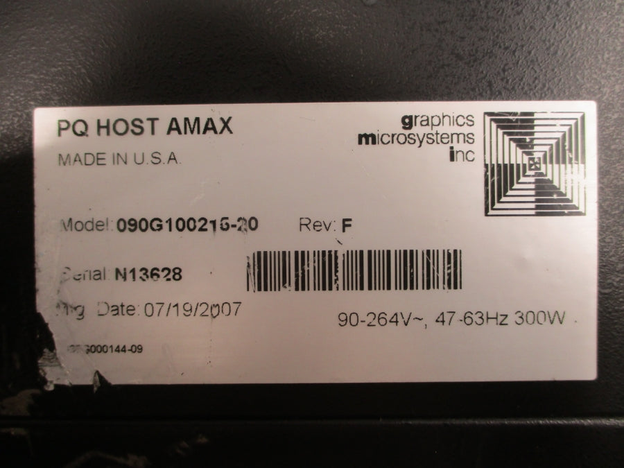 GRAPHICS MICROSYSTEMS 090G10021G-20 90-264V REV. F UNMP