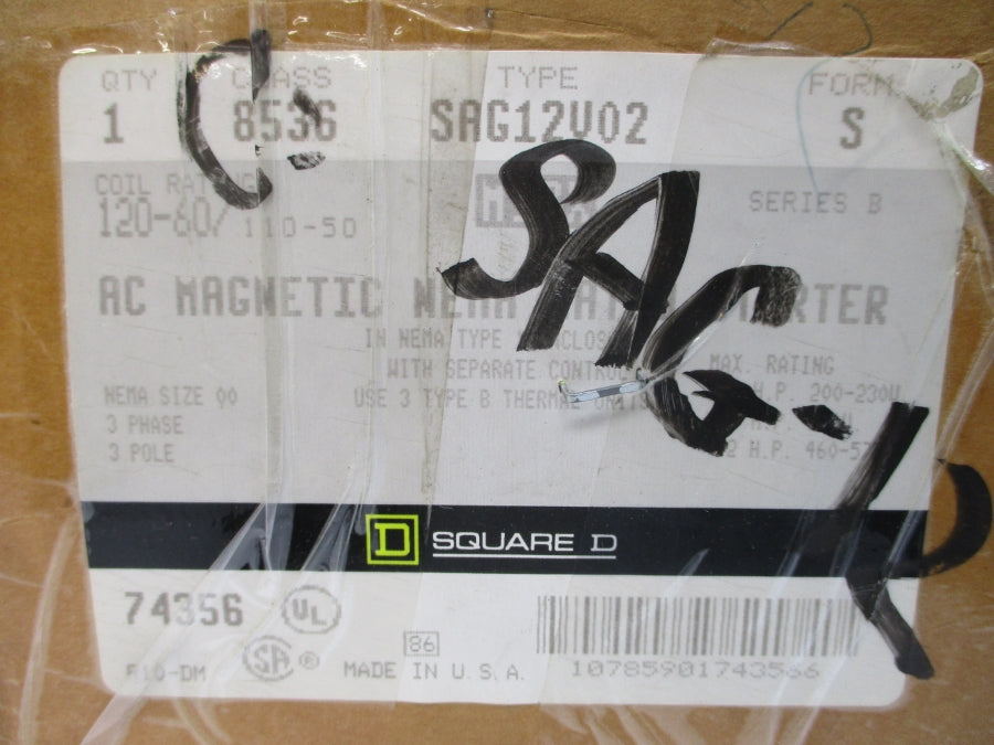 SQUARE D 8536SAG12V02 SER. B 110/120V NSMP