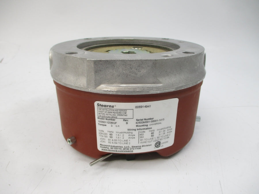 STEARNS 1056011Z0BQF 208-230/460V 1.8/.2A REV. B NSMP