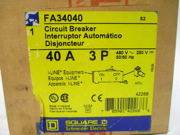SQUARE D FA34040 SER. 2 480V 40A NSFS