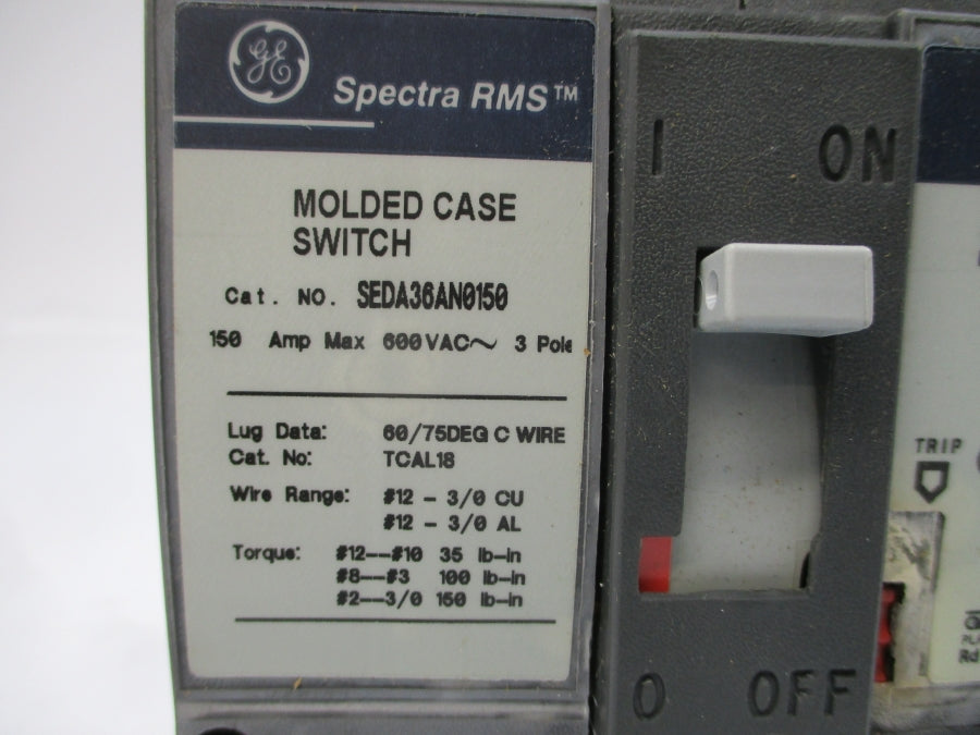 GENERAL ELECTRIC SEDA36AN0150 600VAC 150A NSMP