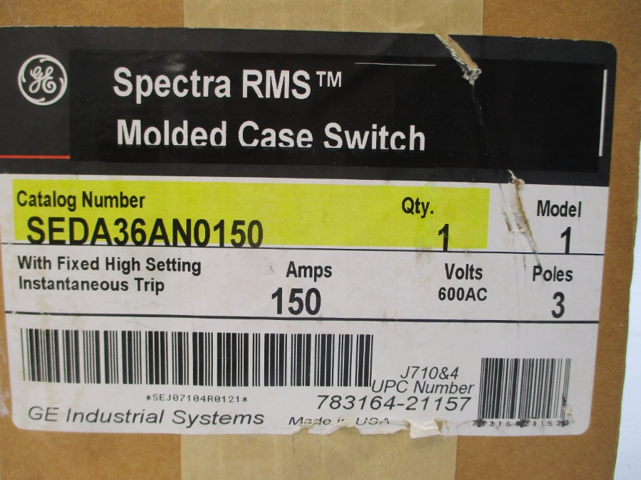GENERAL ELECTRIC SEDA36AN0150 600VAC 150A NSMP