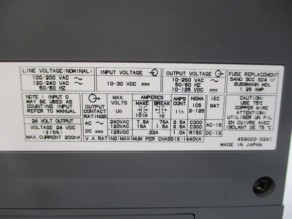 ALLEN BRADLEY 1747-L30C SER. C F/W 6 10-30VDC 15A NSMP