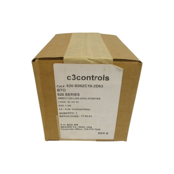 C3 CONTROLS 620-S09ZC10-2D63 SER. B 24VDC 4.0-6.3A NSFS