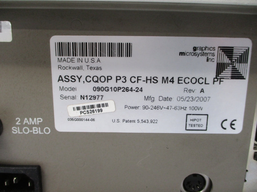 GRAPHICS MICROSYSTEMS 090G10P264-24 90-246V 2A REV. A UNMP