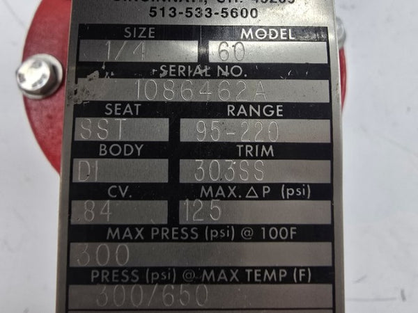 JORDAN VALVE 60 95-220PSI 1/4" NSNP