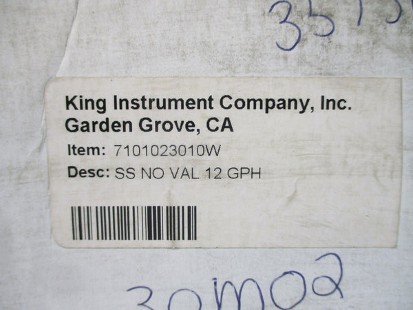 KING INSTRUMENT 7101023010W 4000PSI NSMP